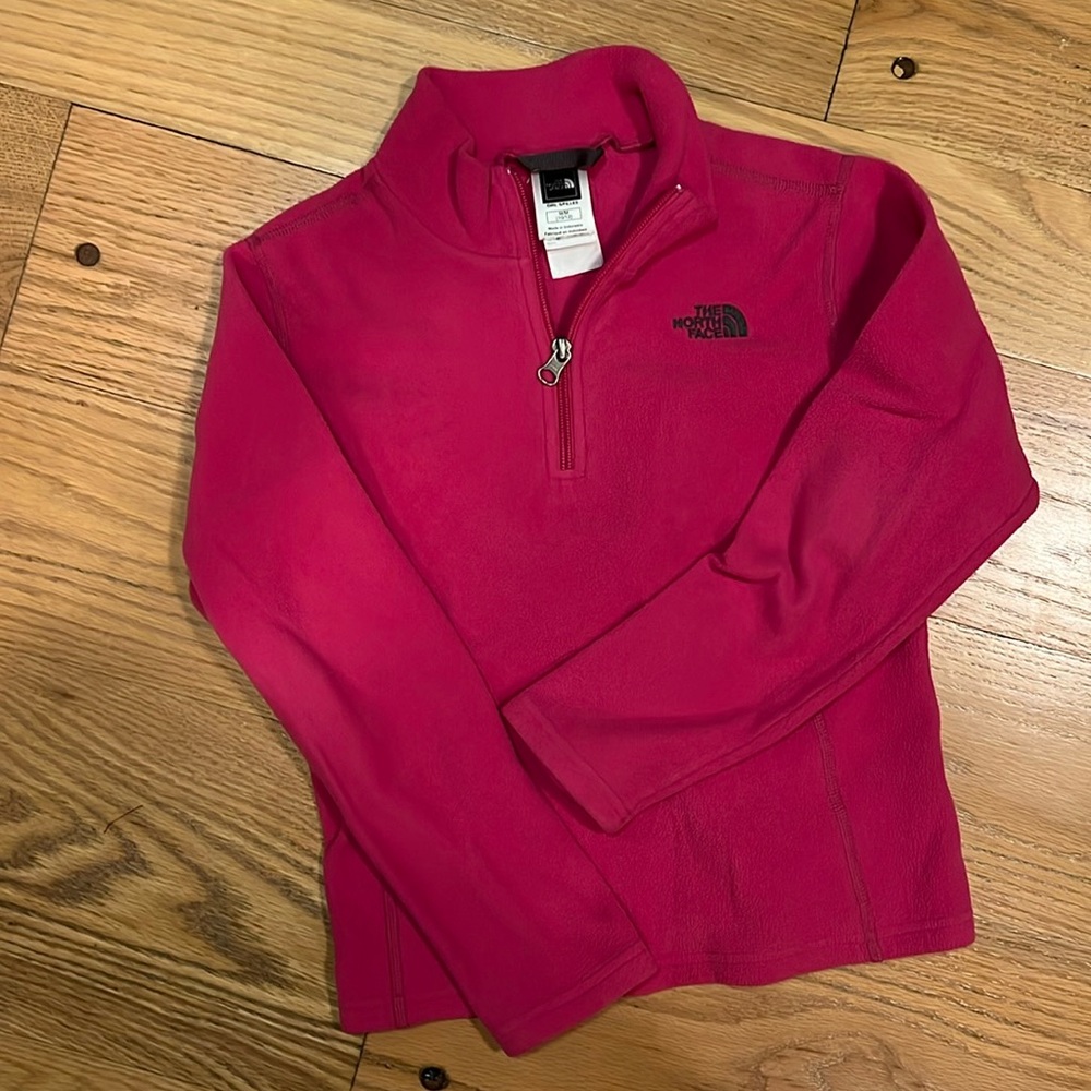 Girls North Face quarter zip pullover